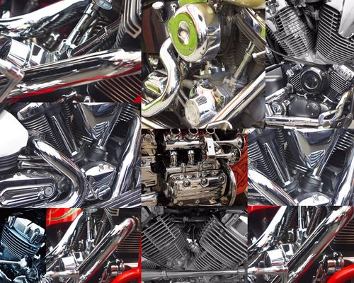 摩托车发动机摄影高清图片